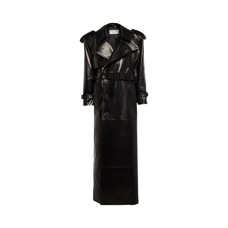 

Пальто Saint Laurent Laminated Trench 'Black', черный