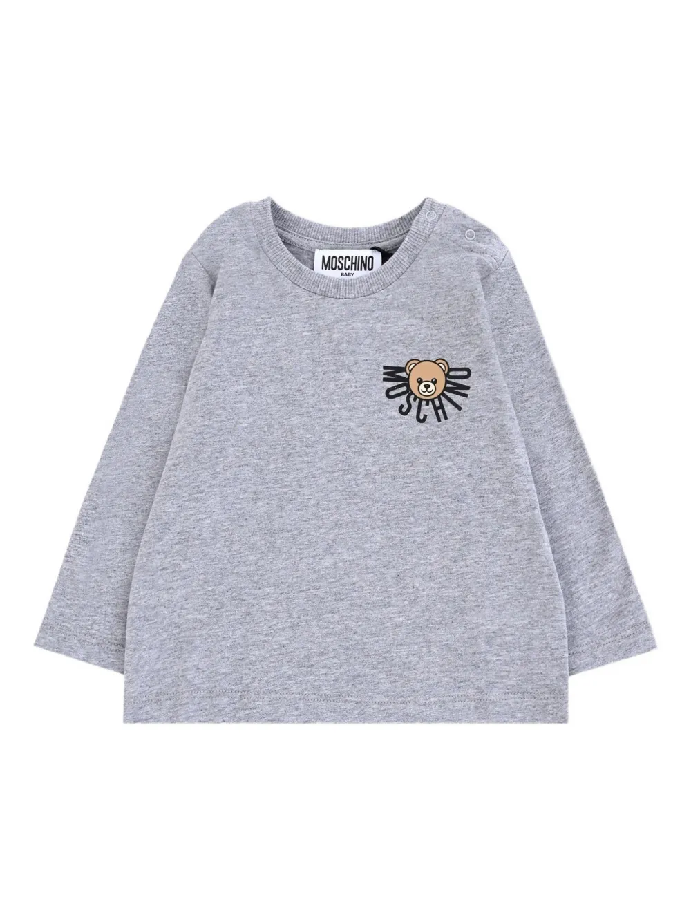 

Футболка с длинными рукавами и логотипом Moschino Kids, серый