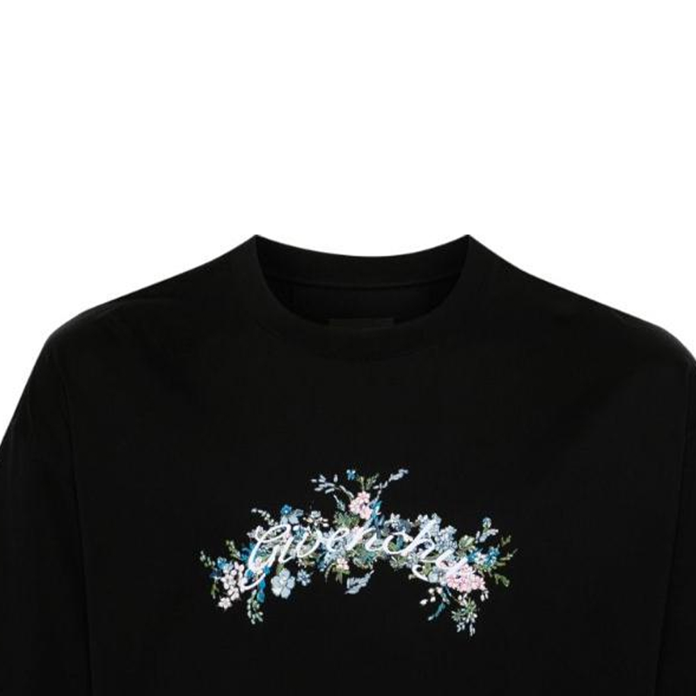 

Футболка с цветочным принтом Givenchy, черная