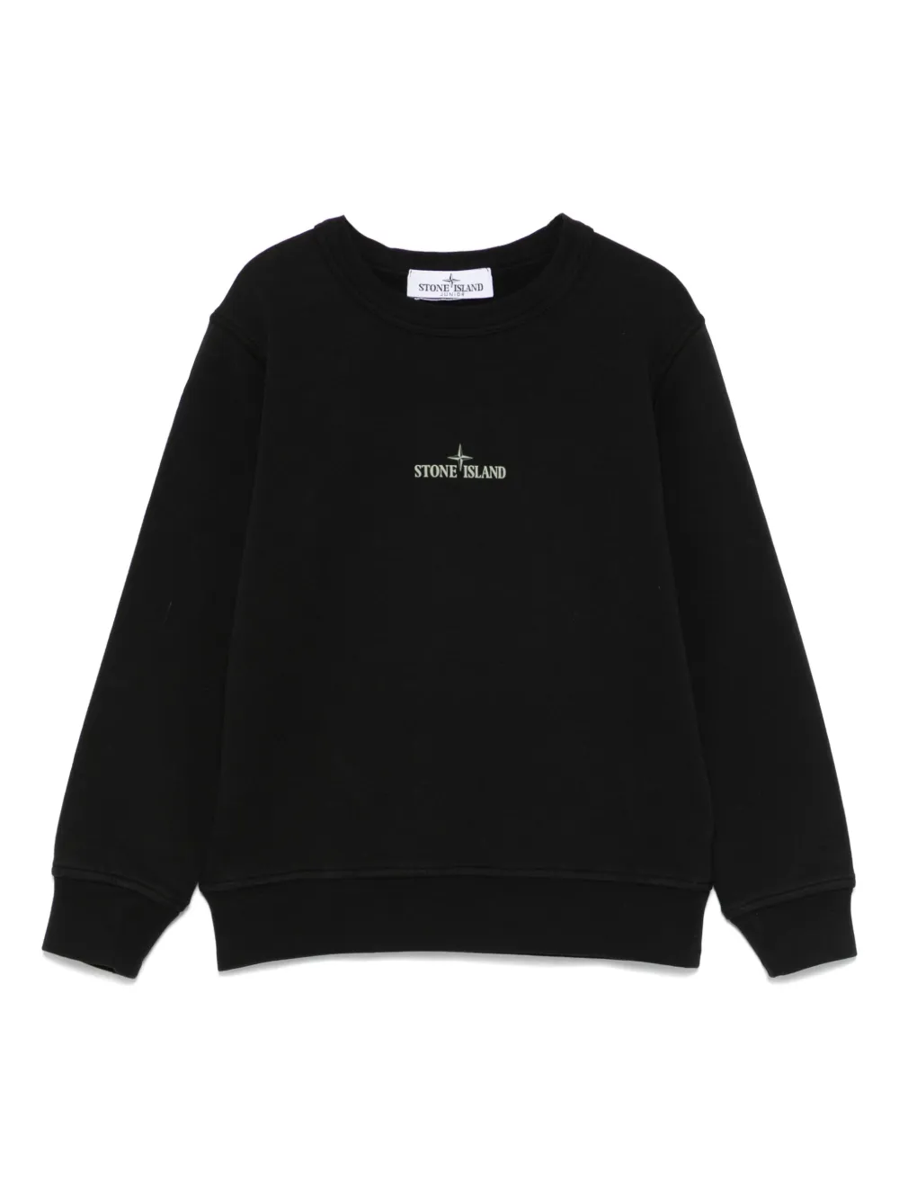 

Толстовка с логотипом Stone Island Junior, черный