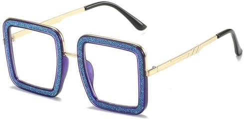 

Модные солнцезащитные очки большого размера с бриллиантами для женщин, стильные квадратные солнцезащитные очки с кристаллами, защита от ультрафиолета UV400 MTZJH, A - Blue-white