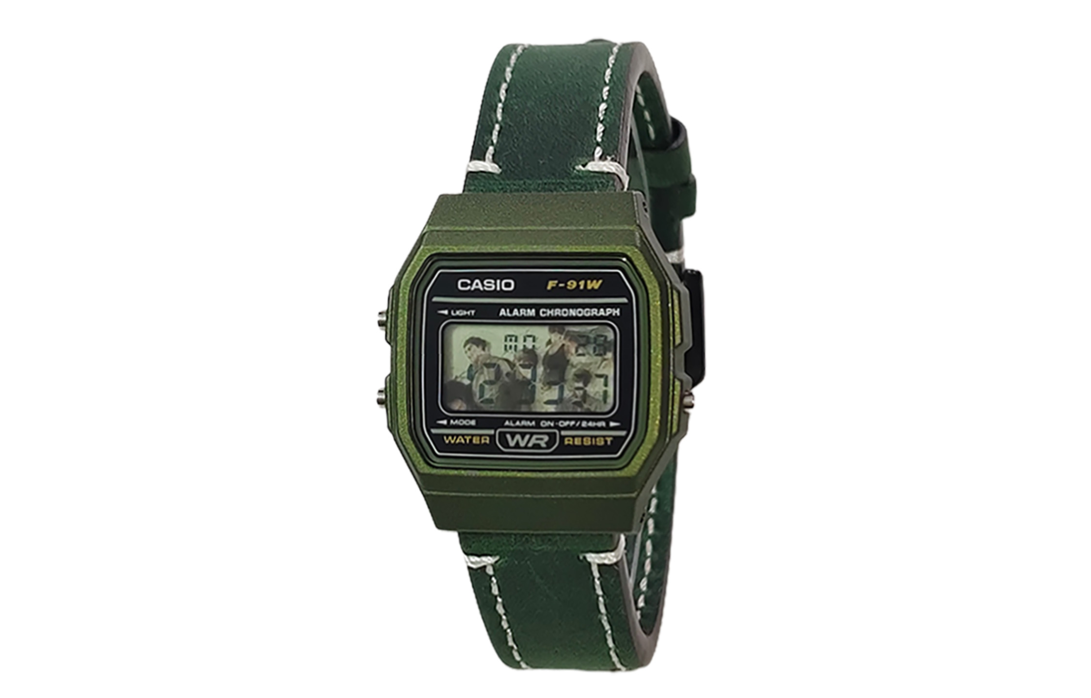 

CASIO Ретро серия кварцевый механизм натуральный кожаный ремешок унисекс черный циферблат часы