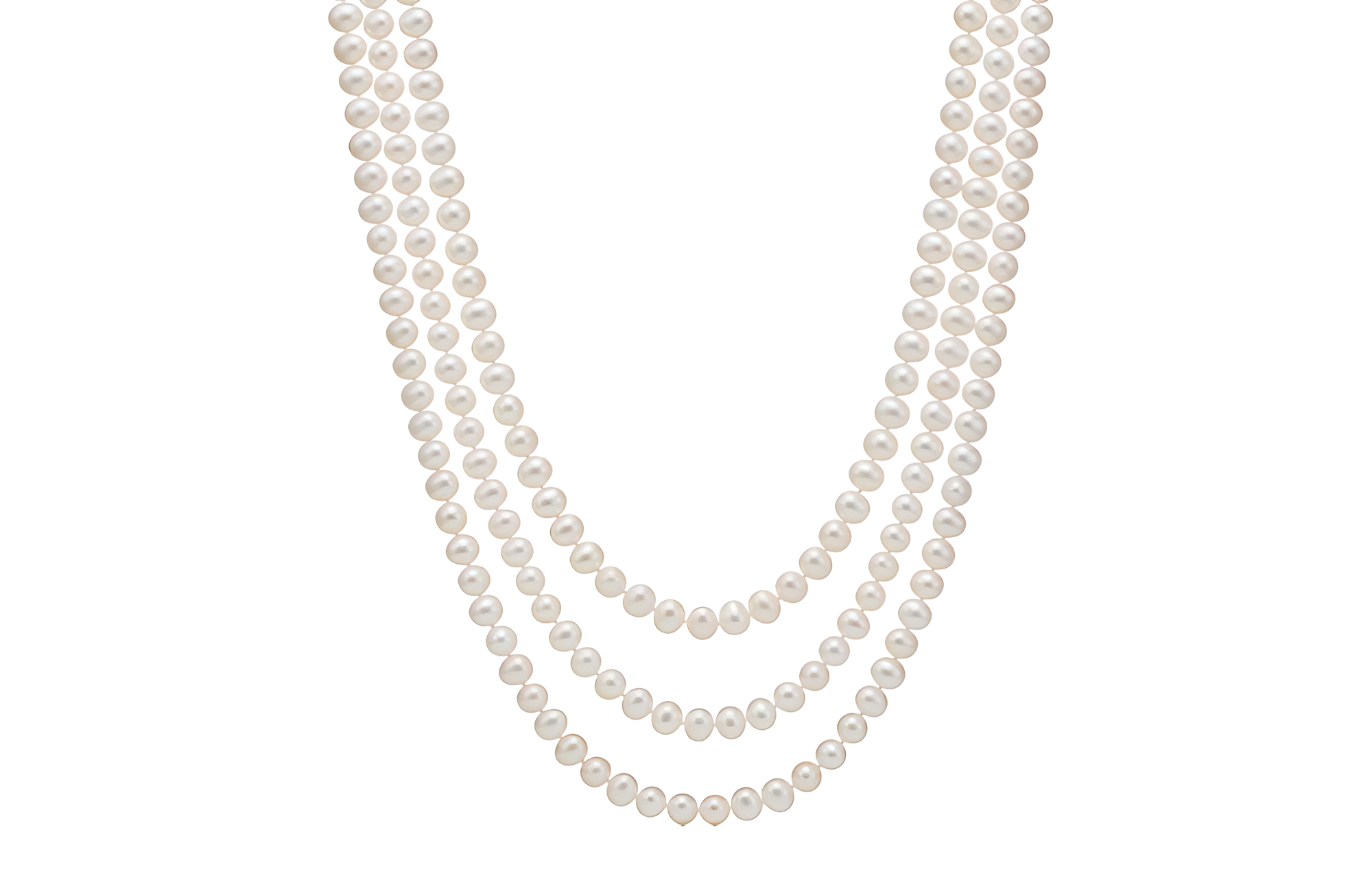 

TIFFANY & CO. Колье Ziegfeld Collection Freshwater Pearl из стерлингового серебра, белое