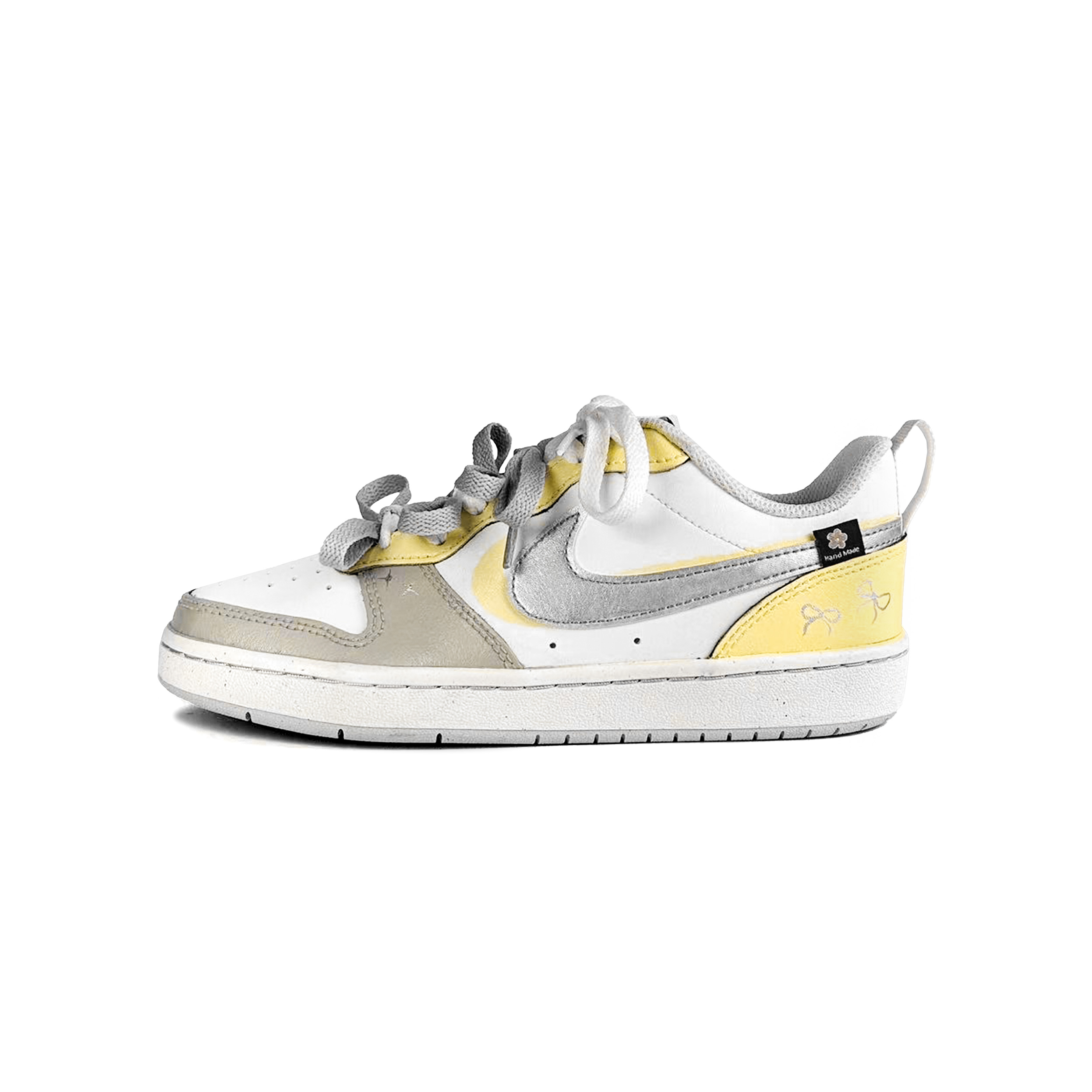 

Court Borough Macaron Sweetheart нескользящие низкие детские скейтборд кроссовки для подростков Nike, желтый