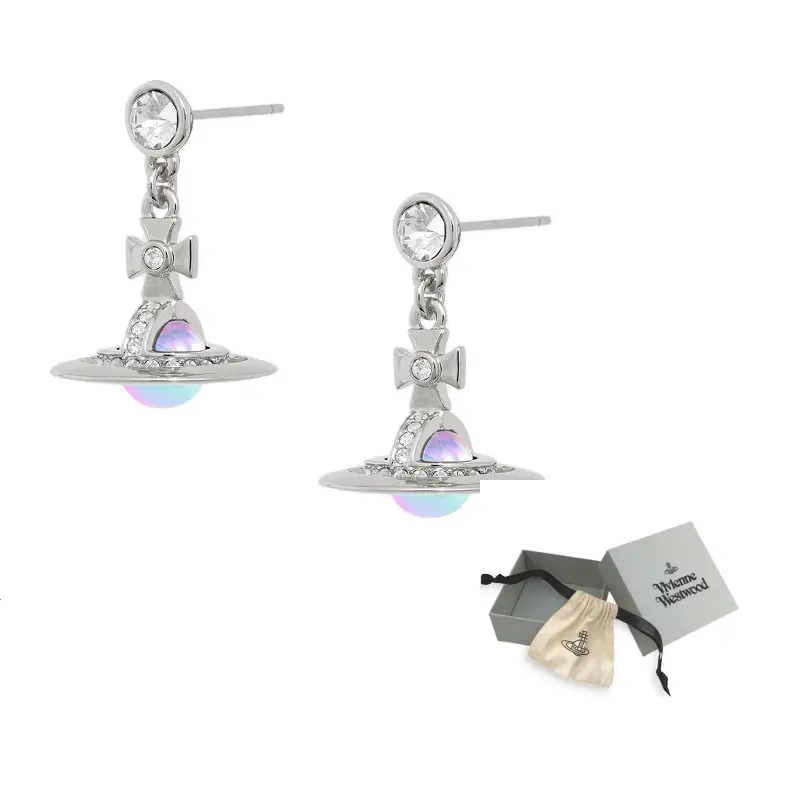 

Vivienne Westwood Латунные серьги-гвоздики Aurora Ball для женщин серебристый/aurora