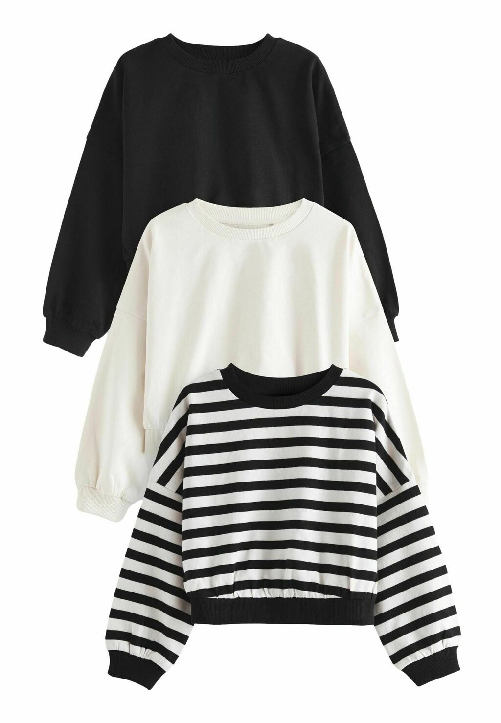 Толстовка LONG SLEEVE 3 PACK-REGULAR FIT Next, черный — фото 3