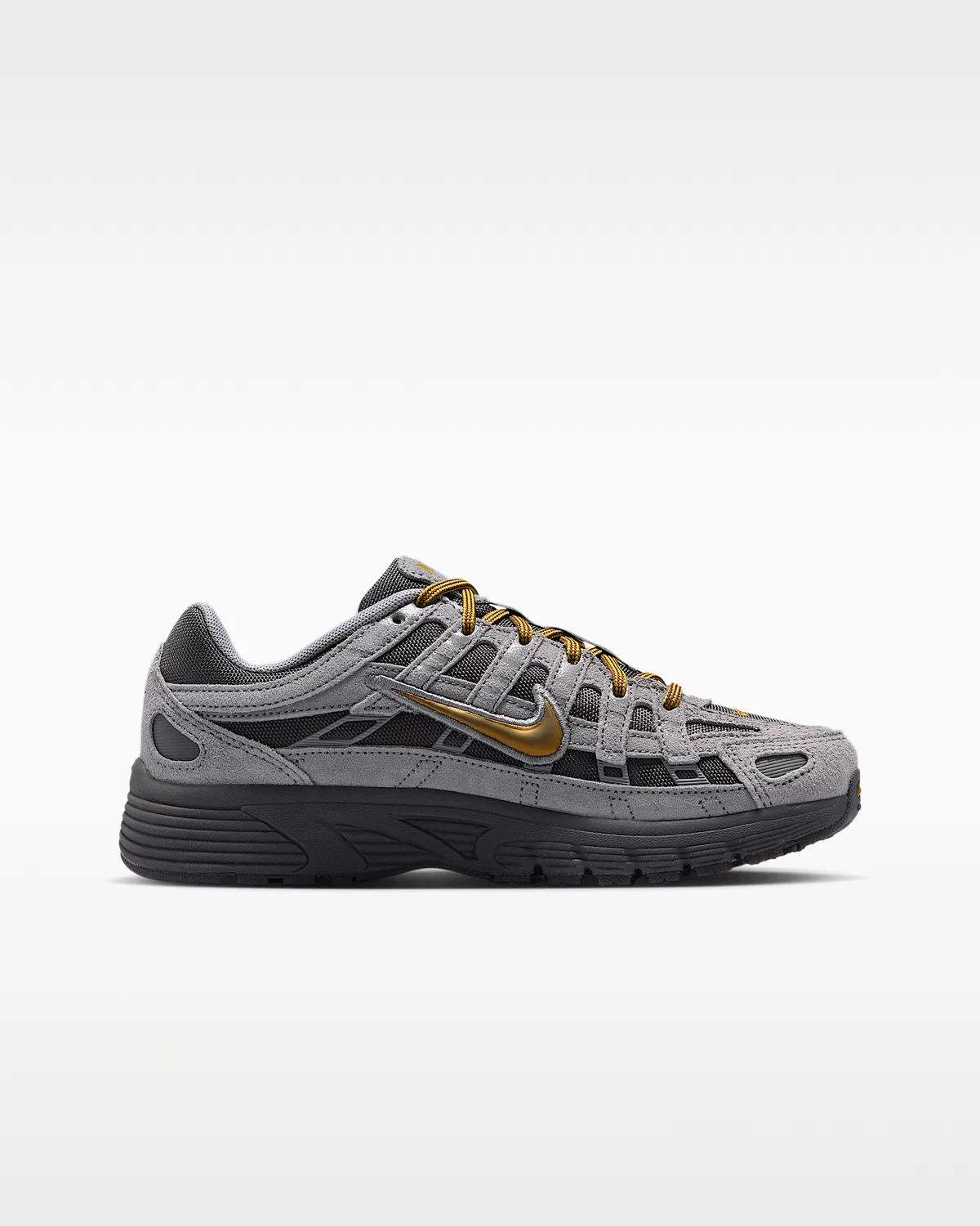 Кроссовки Nike P-6000 Premium для старших детей, Medium Ash/Pencil Point/Cement Grey/Golden Hops — фото 3