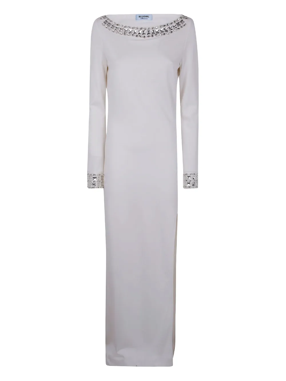 

Длинное платье, украшенное кристаллами Blugirl, белый