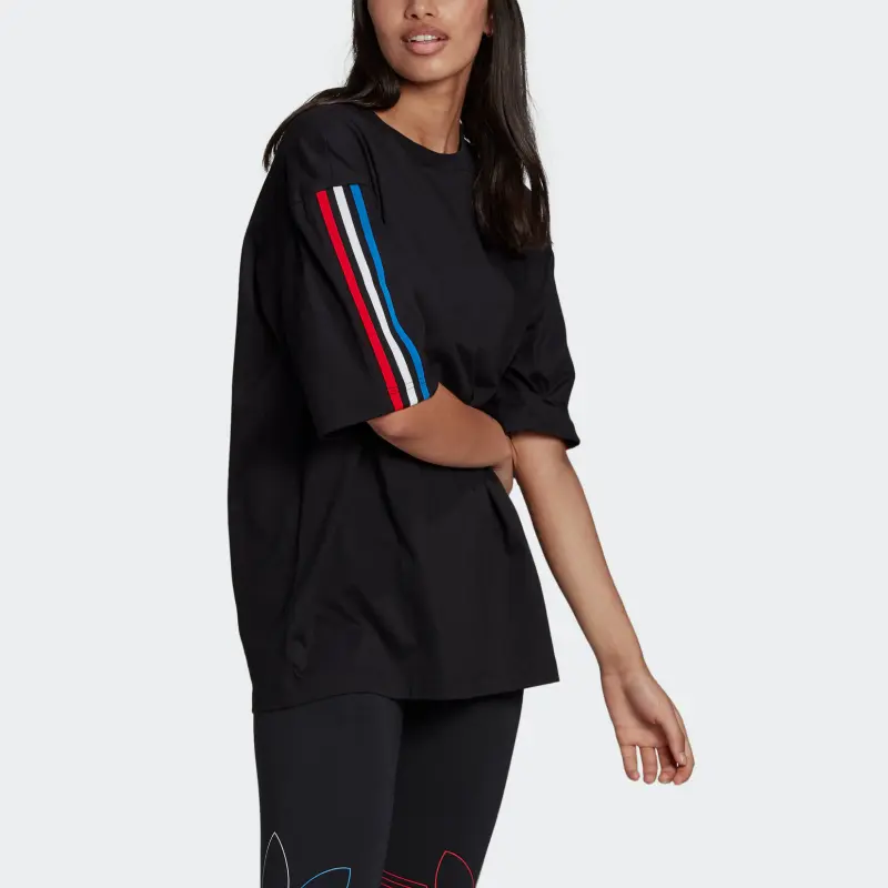 Оверсайз футболка женская черная Adidas Originals — фото 4