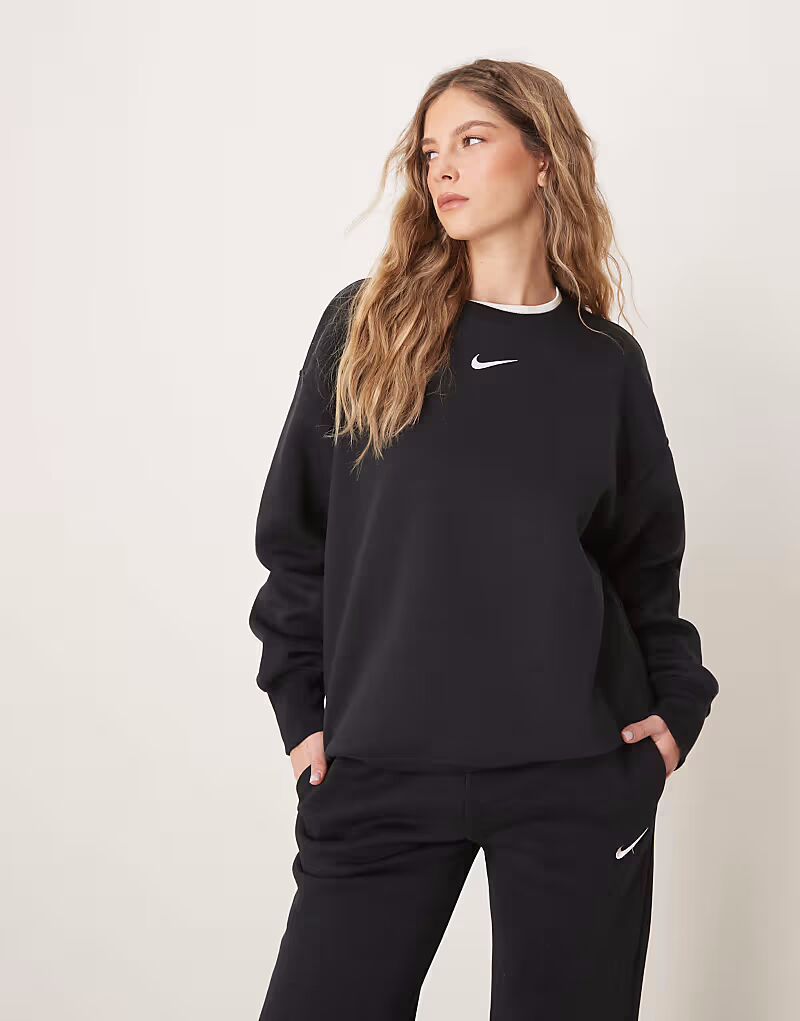 

Толстовка свободного кроя Nike Phoenix Fleece черного цвета