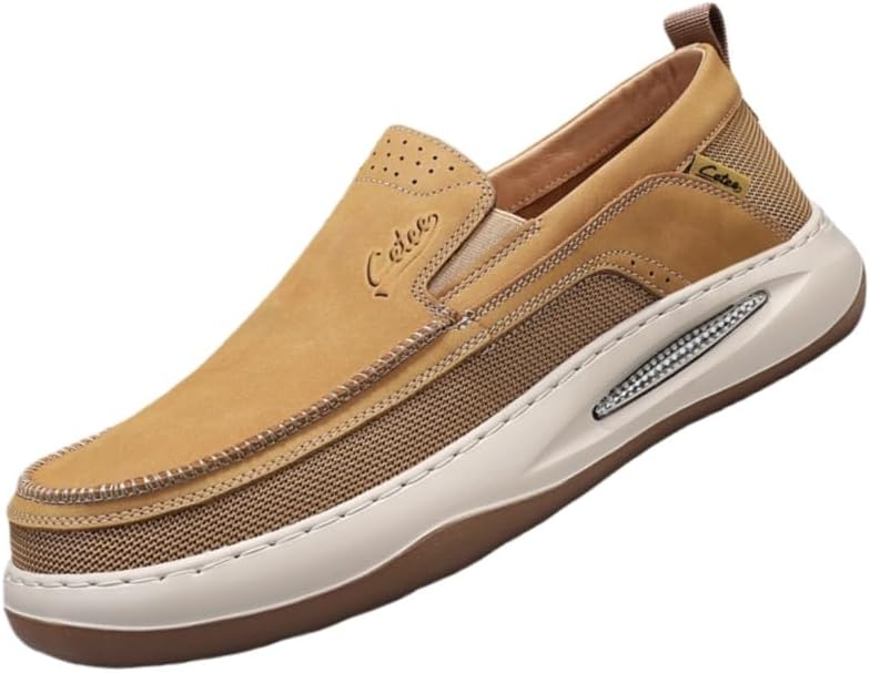 

Мужские повседневные кроссовки Lazy Shoes- толстая подошва, прочные, амортизирующая стелька, противоскользящая и износостойкая. Цельная конструкция, легко надевать и снимать Fmshi, хаки