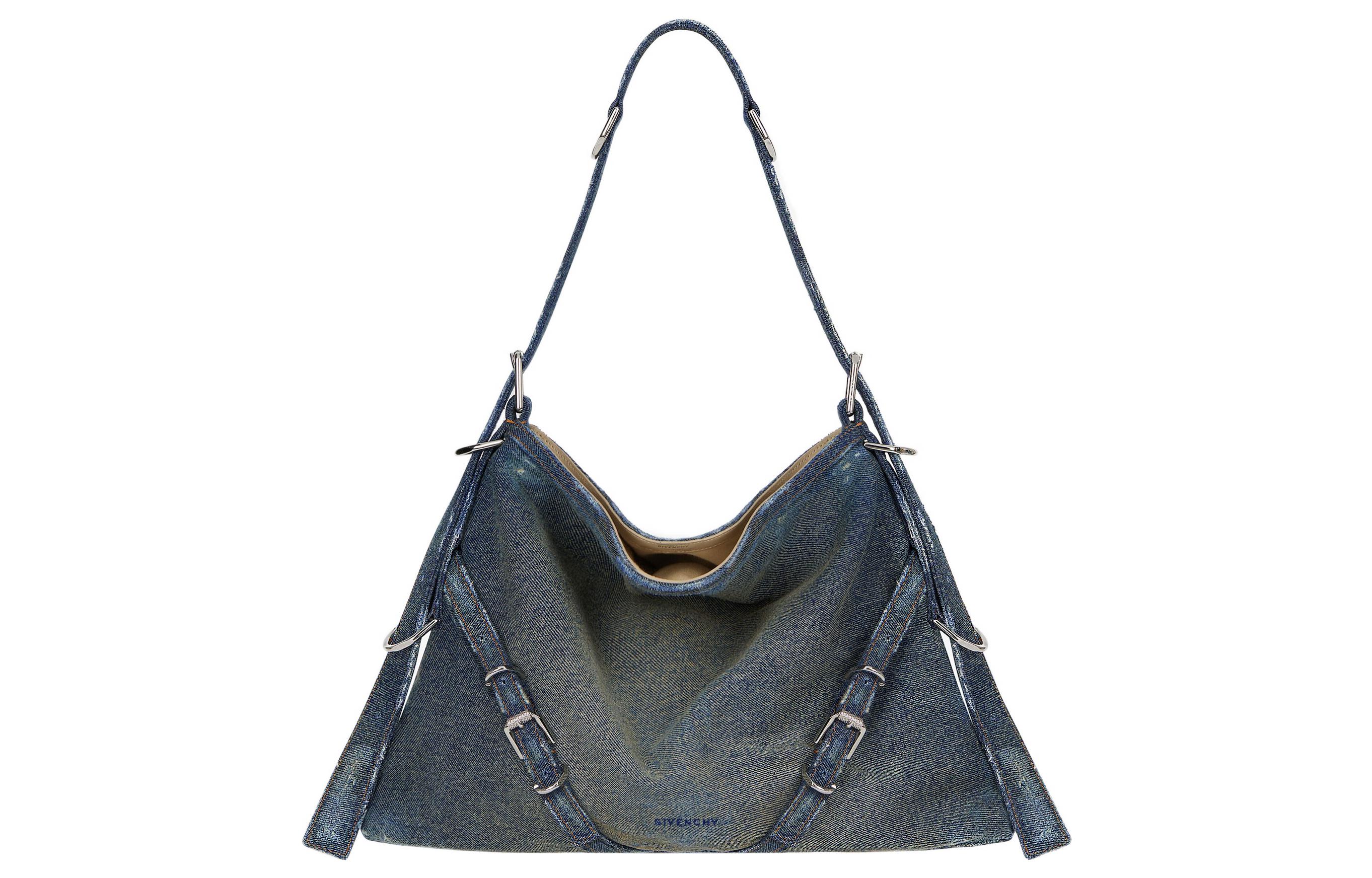 

Givenchy Сумка через плечо, 100% хлопок с телячьей кожей, средний размер, цвет army blue, женская