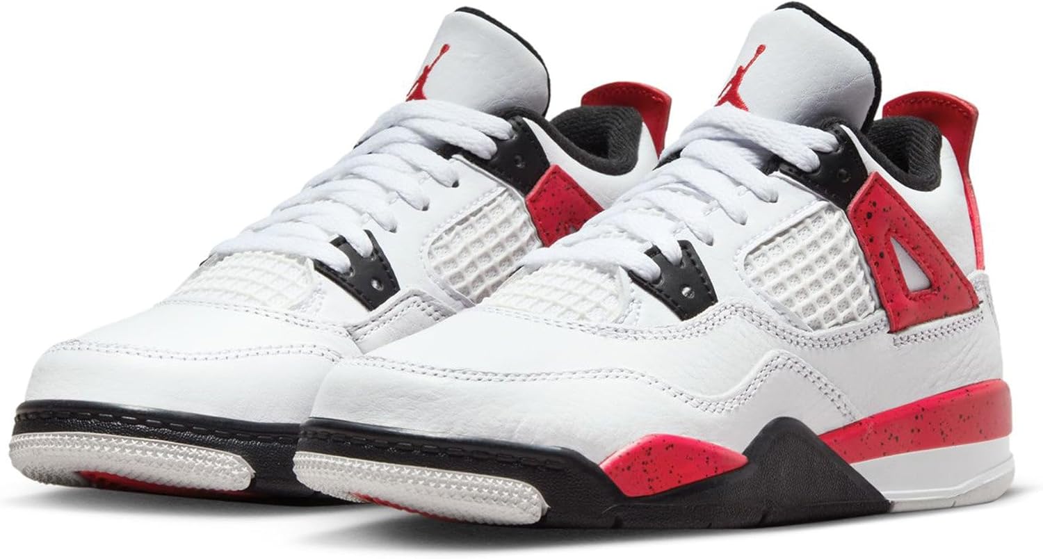 Мужские кроссовки Nike Jordan 4 Retro, размер, белый/черный — фото 3