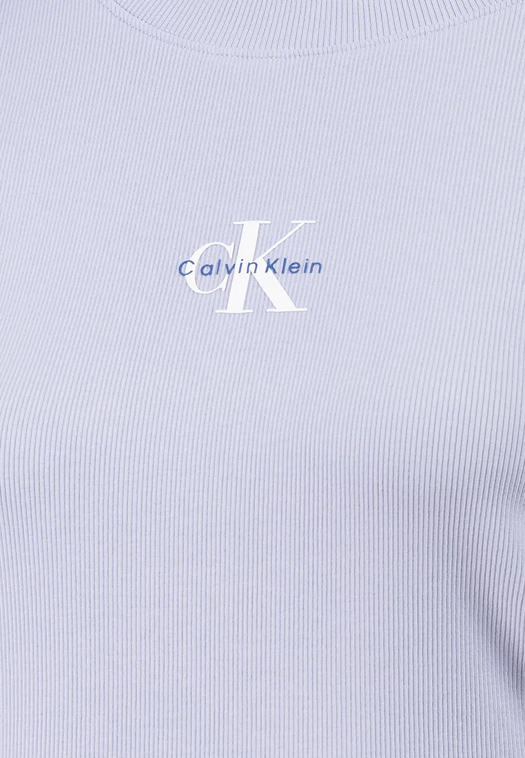 Футболка с длинным рукавом, с логотипом Monogram, Calvin Klein Jeans, синий — фото 3