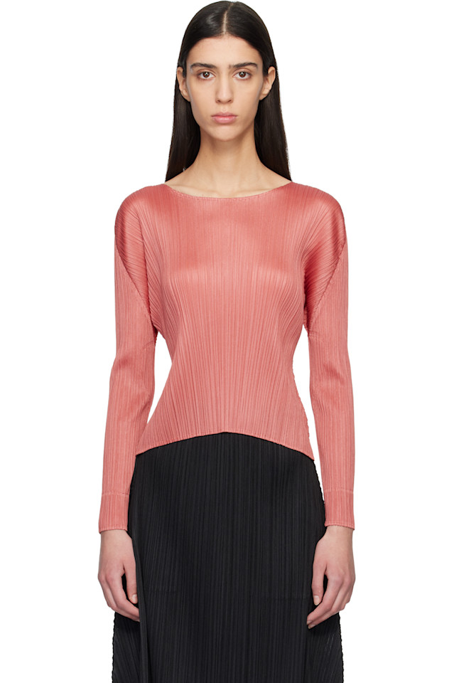 

Pleats Please Issey Miyake Розовые ежемесячные цвета, октябрь, верхняя часть