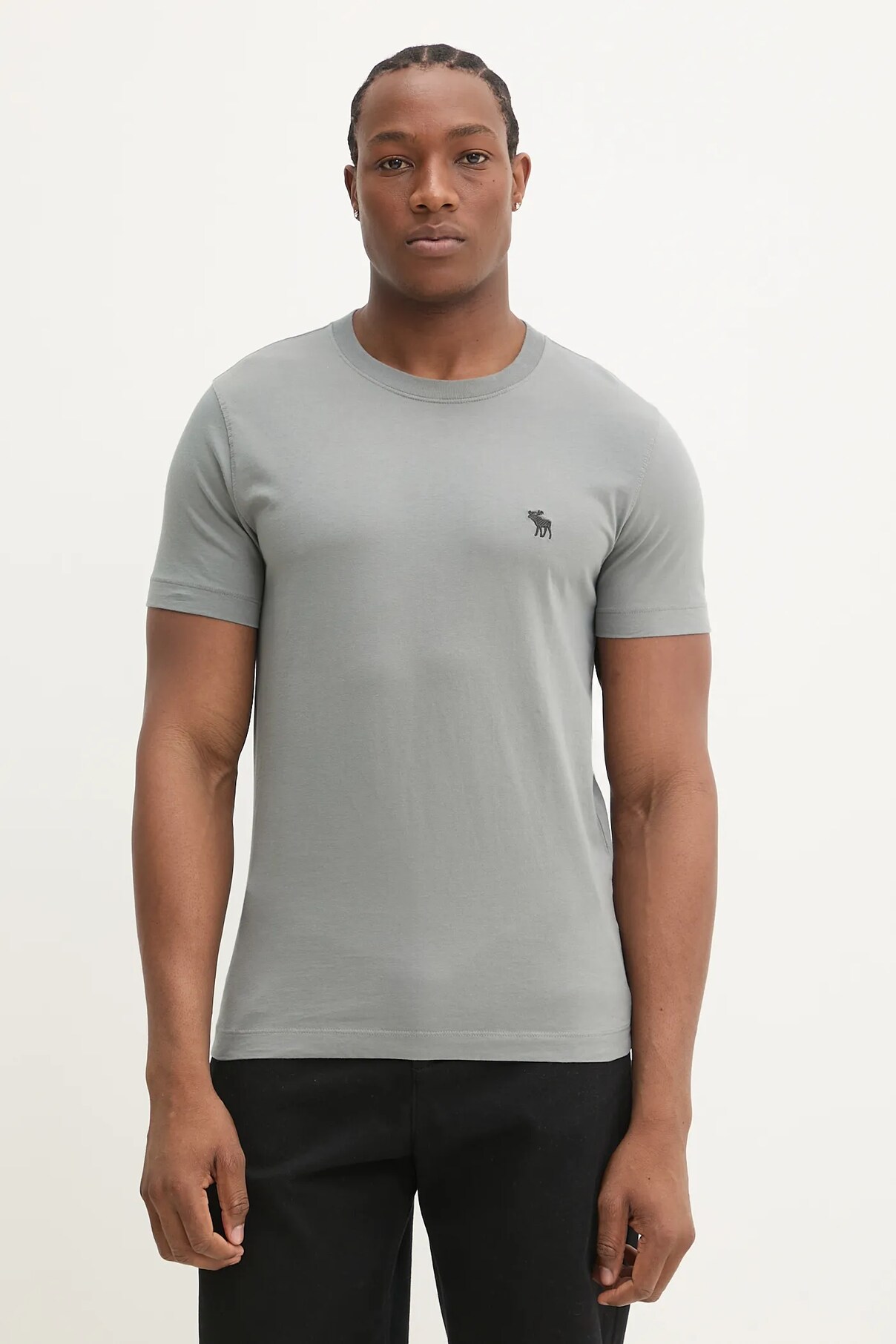 

Футболка из хлопка Abercrombie & Fitch, серый