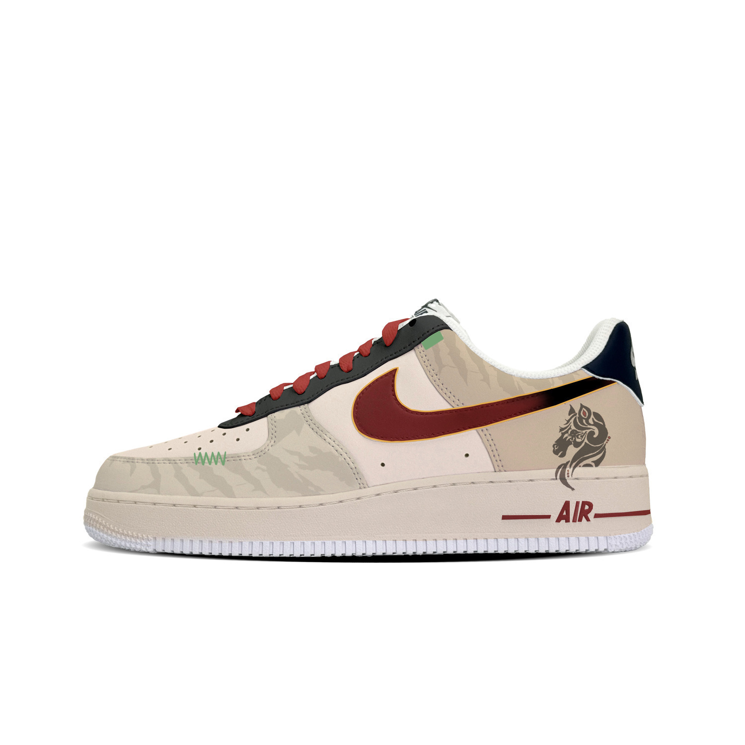 Nike Мужские скейтборд-кроссовки Air Force 1, красные — фото 3
