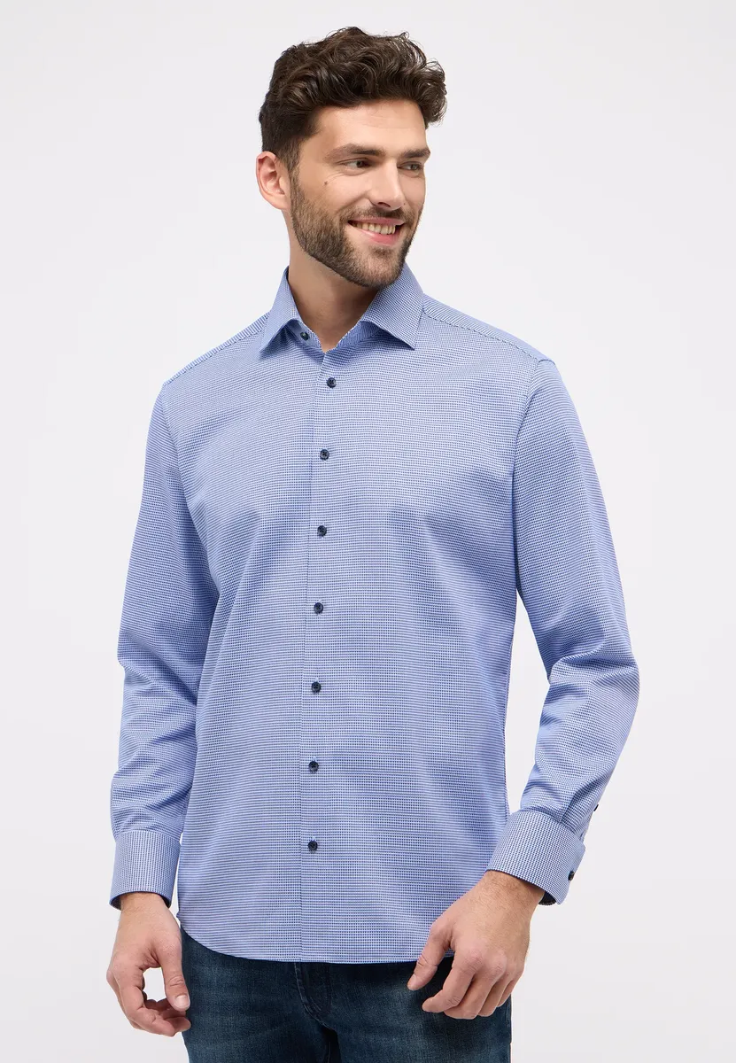 

Рубашка Eterna с длинными рукавами "MODERN FIT", синий