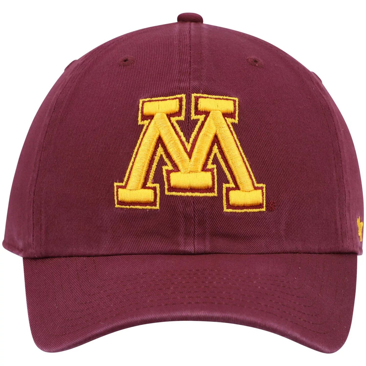 

Мужская регулируемая кепка темно-бордового цвета Minnesota Golden Gophers '47 с надписью Clean Up