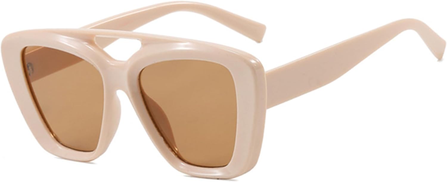 

bullabulling Винтажные солнцезащитные очки «кошачий глаз» с двойным лучом, увеличенного размера, для женщин, модные солнцезащитные очки с градиентным переходом, сексуальные очки для вечеринок, C5