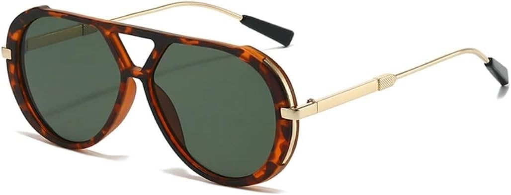 

Солнцезащитные очки с защитой UV400 | Двойная перемычка, градиентные линзы | для женщин и мужчин, для занятий спортом на открытом воздухе и вождения LXLHWN, Leopard Dark Green