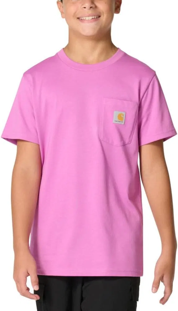 Футболка детская с карманом Carhartt, цвет Bodacious