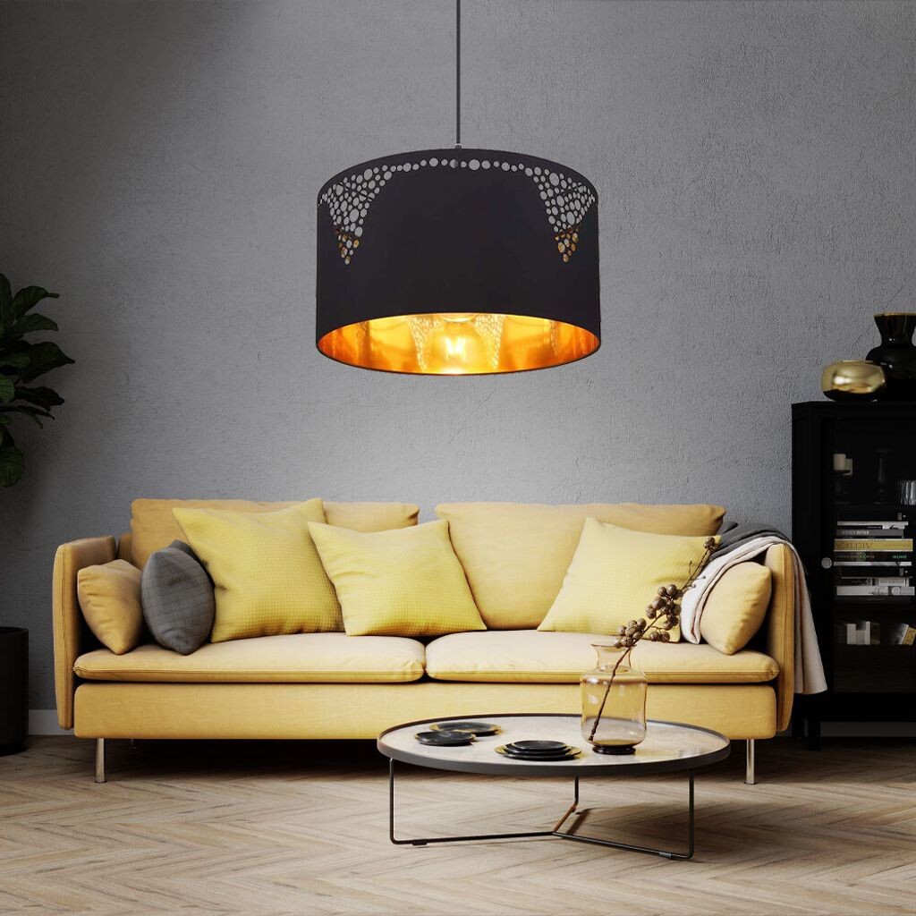 

Подвесной светильник, копия танцев, черный матовый, золото, H 120 см Globo Lighting