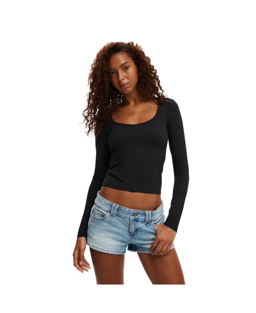 

Женская футболка с длинным рукавом Hold Me COTTON ON, Black