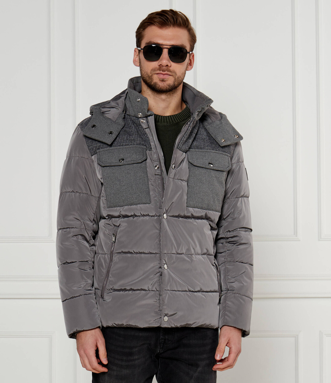 

Куртка BOSS BLACK C-Caniel Regular Fit, серый