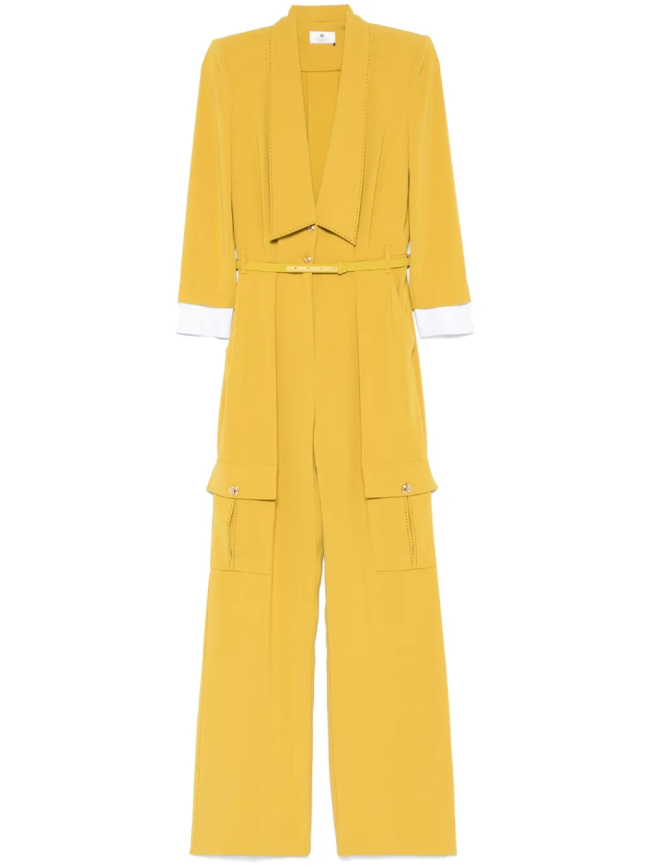 

Elisabetta Franchi креповый комбинезон, желтый