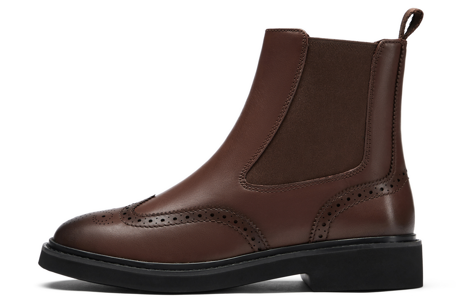 Ботинки челси женские Clarks короткие с декоративными вставками, коричневый