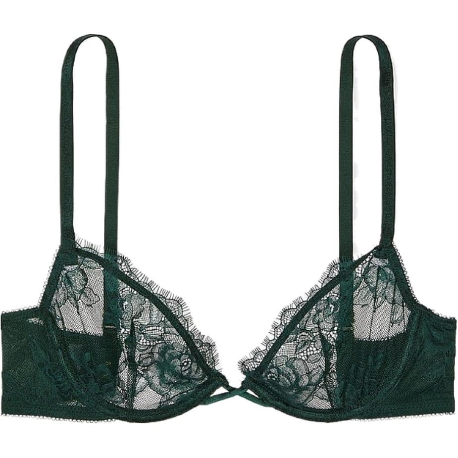 

Victoria's Secret Очень сексуальный бюстгальтер 24 Big Show Collection для женщин из велюра зеленый