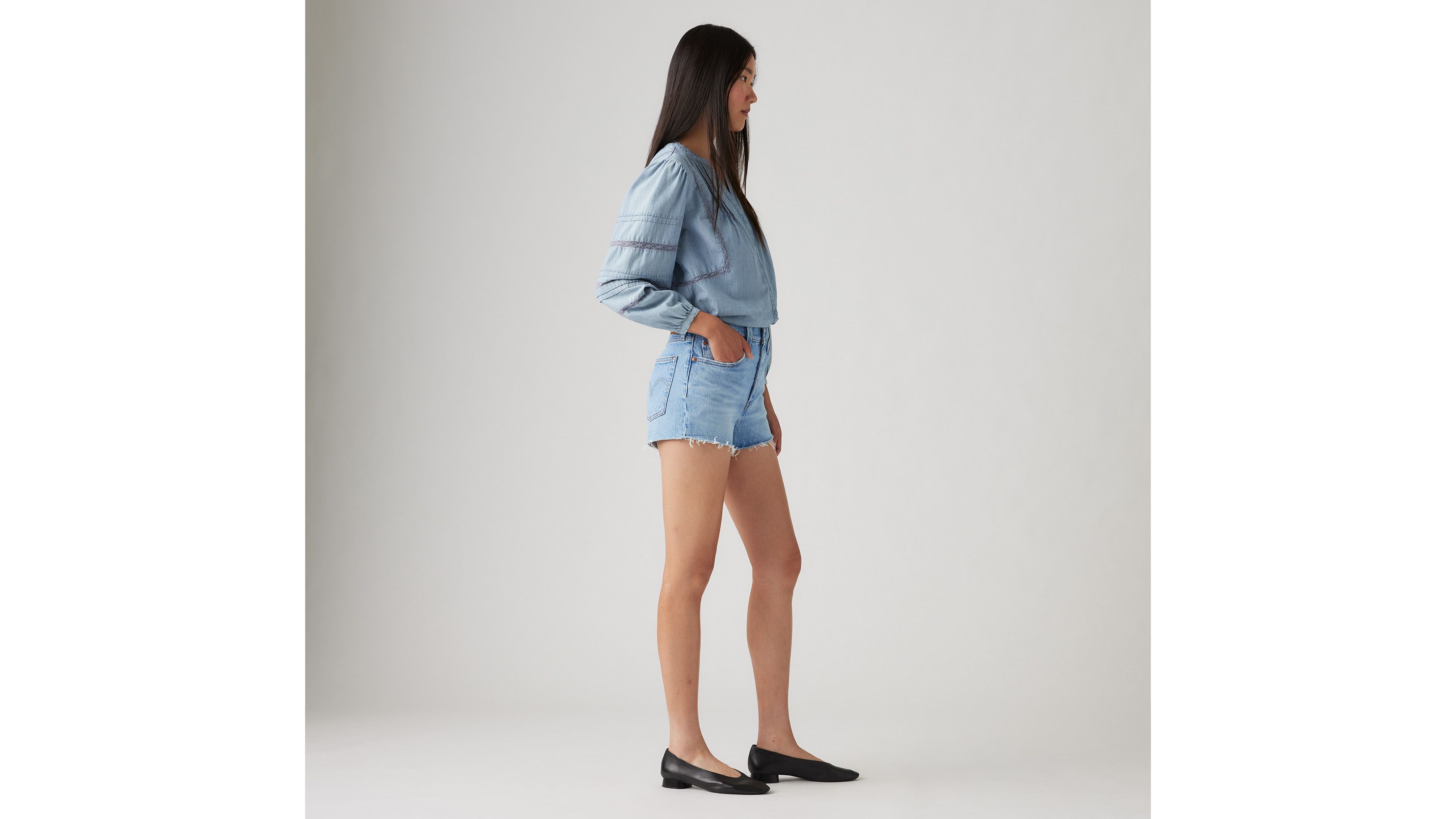 Женские шорты 501 Original Fit с высокой посадкой Levi's, цвет No Referee Short - Medium Wash — фото 3