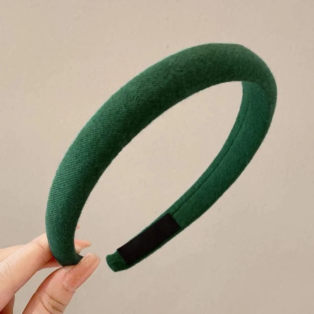 Женский атласный ободок для волос в ретро-стиле Duories, Grass-Green