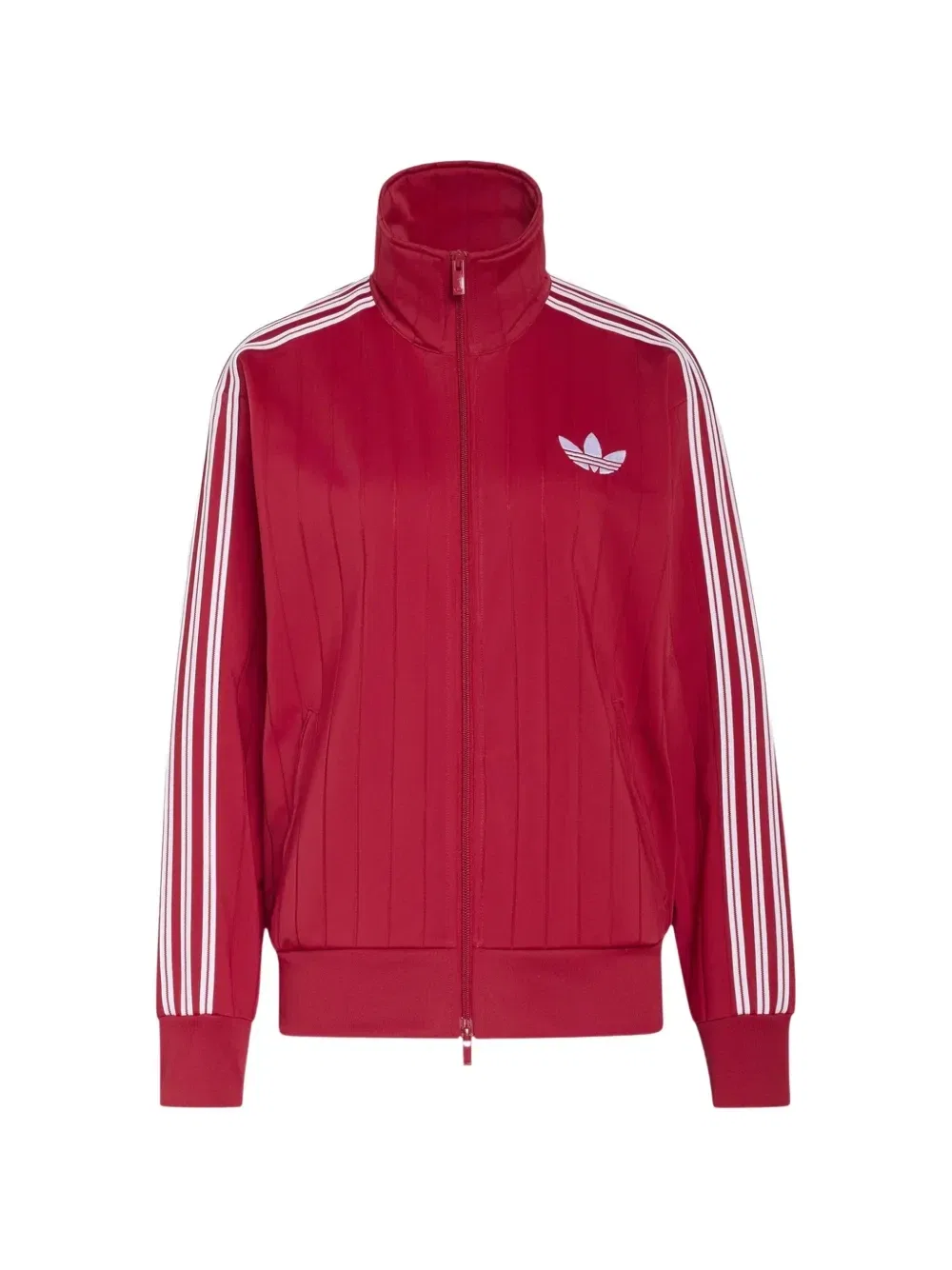 Спортивная куртка на молнии с деталями в виде полосок Adidas, красный
