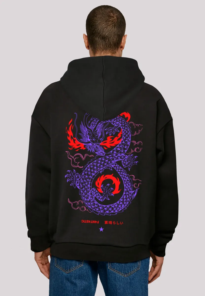 

Толстовка F4NT4STIC "Dragon Fire Japan", принт, черный