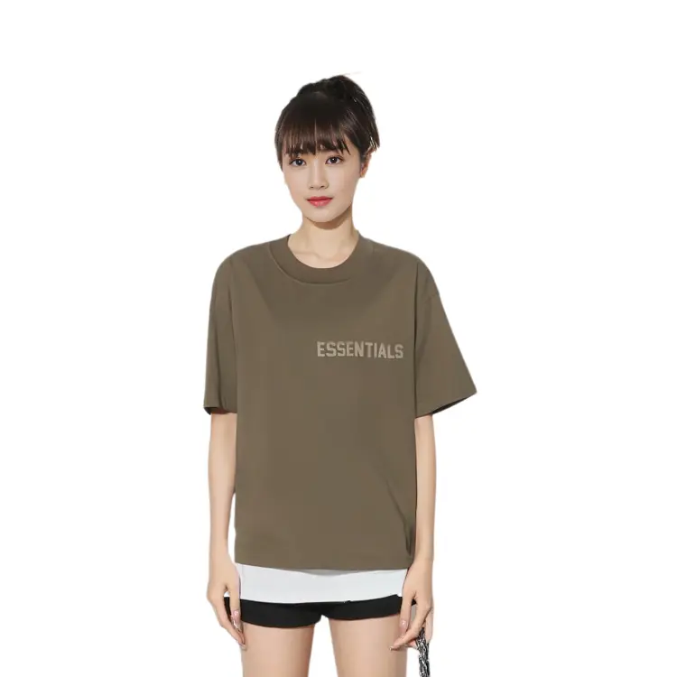 Женская футболка Wood Fear Of God Essentials, Wood Coffee — фото 4