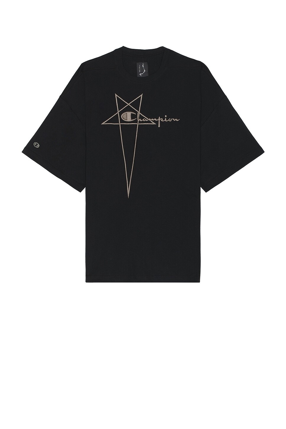 

Футболка мужская X Champion Tommy T Rick Owens, цвет Black & Natural