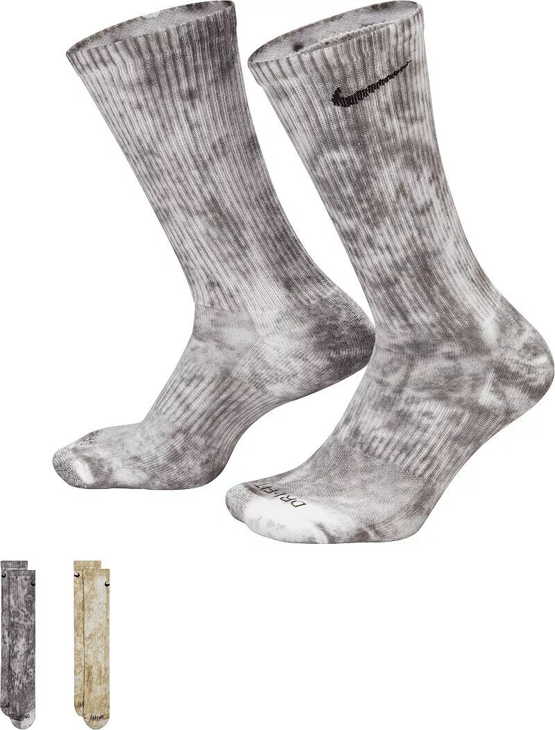 

Носки Nike Everyday Plus с мягкой подкладкой Tie-Dye — 2 шт., серый/оливковый