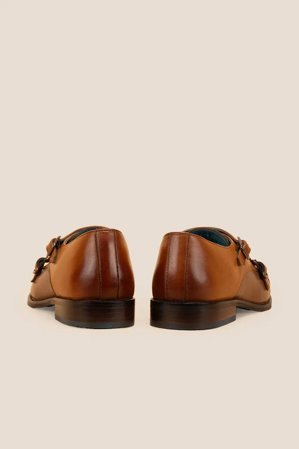 Туфли мужские monk strap Oswin Hyde, бежевый — фото 3