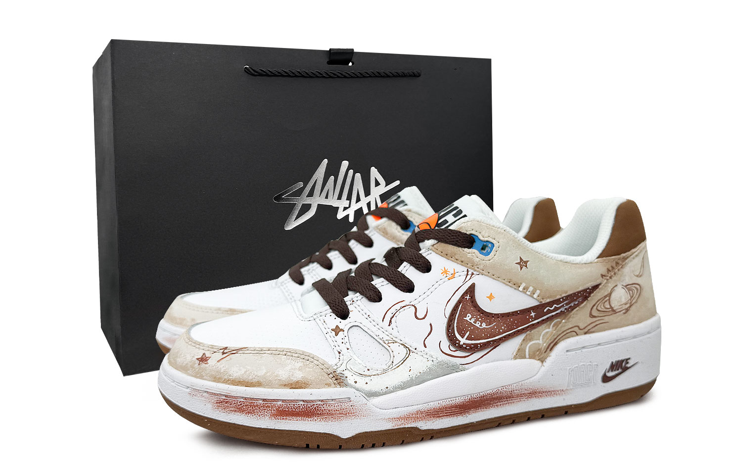 

Full Force Low top мужские скейтборд кроссовки Nike, коричневый