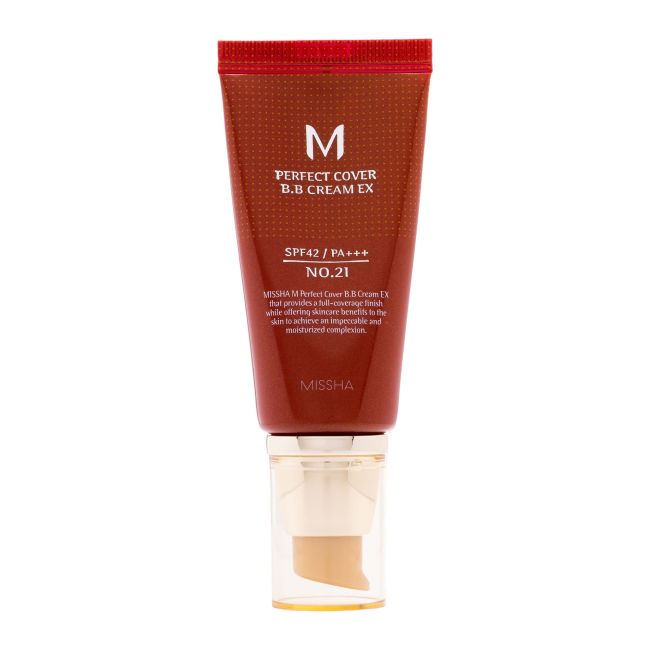 

Идеальное покрытие bb spf42 крем для лица Missha, цвет 21, 50 мл