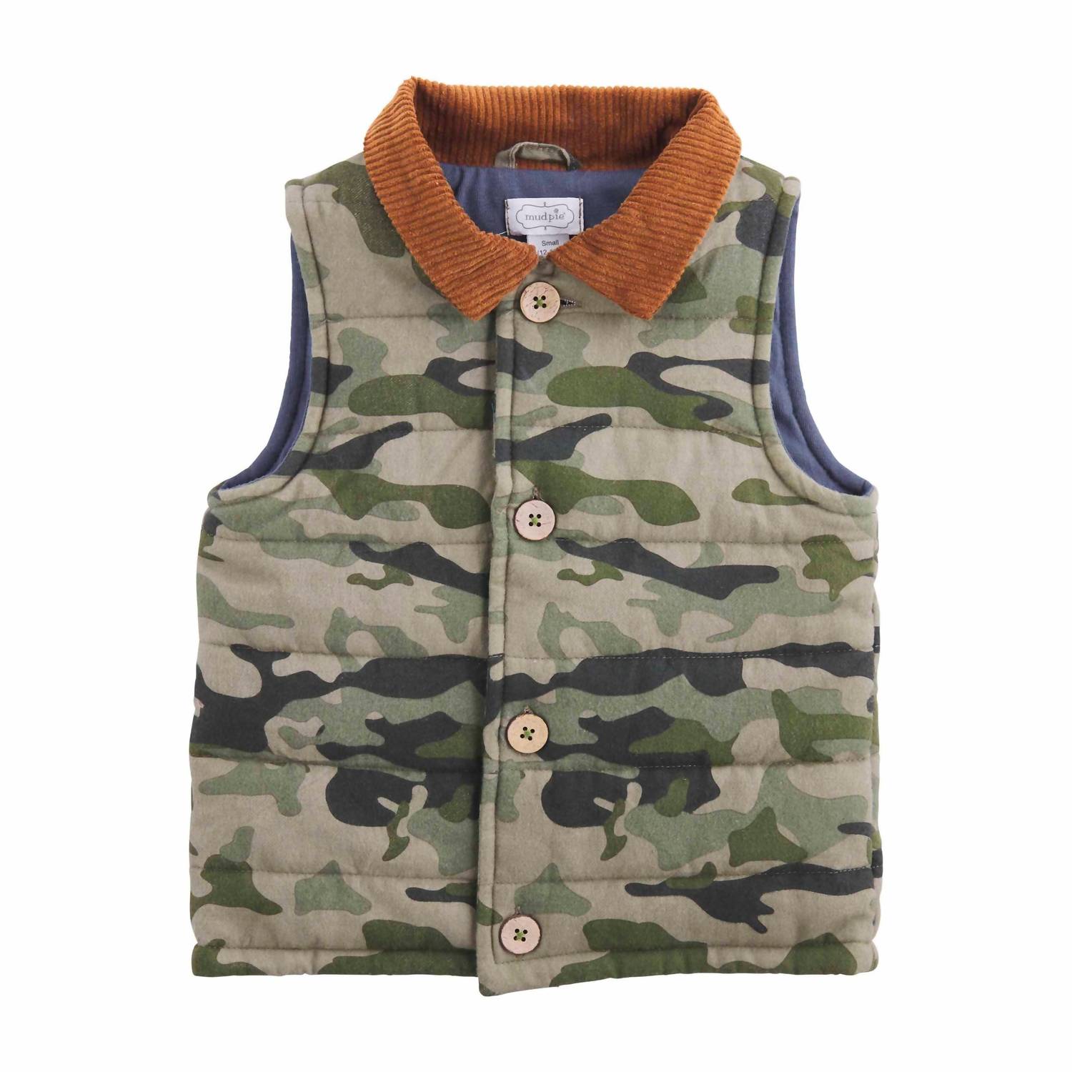 

Жилет Sherpa для малышей в камуфляже mudpie, цвет camo