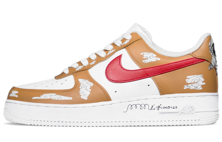 

Кроссовки Nike Air Force 1 Skateboard Shoes Men Low-Top Red Brown