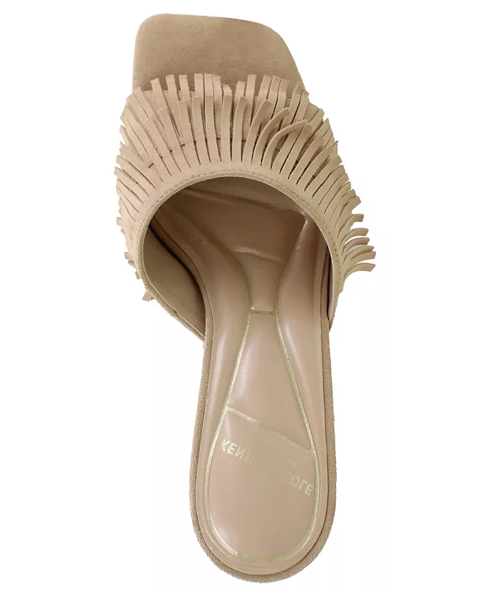 Женские сандалии-слипоны Darby Fringe Kenneth Cole New York, коричневый/бежевый — фото 4