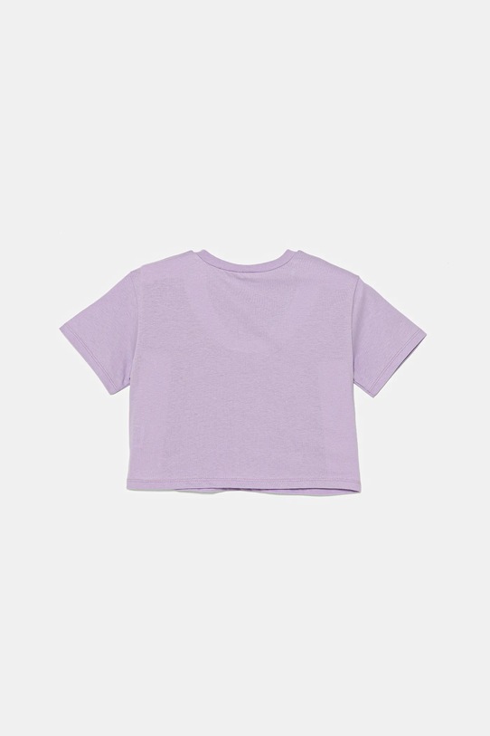 Детская хлопковая футболка United Colors Of Benetton, фиолетовый — фото 2
