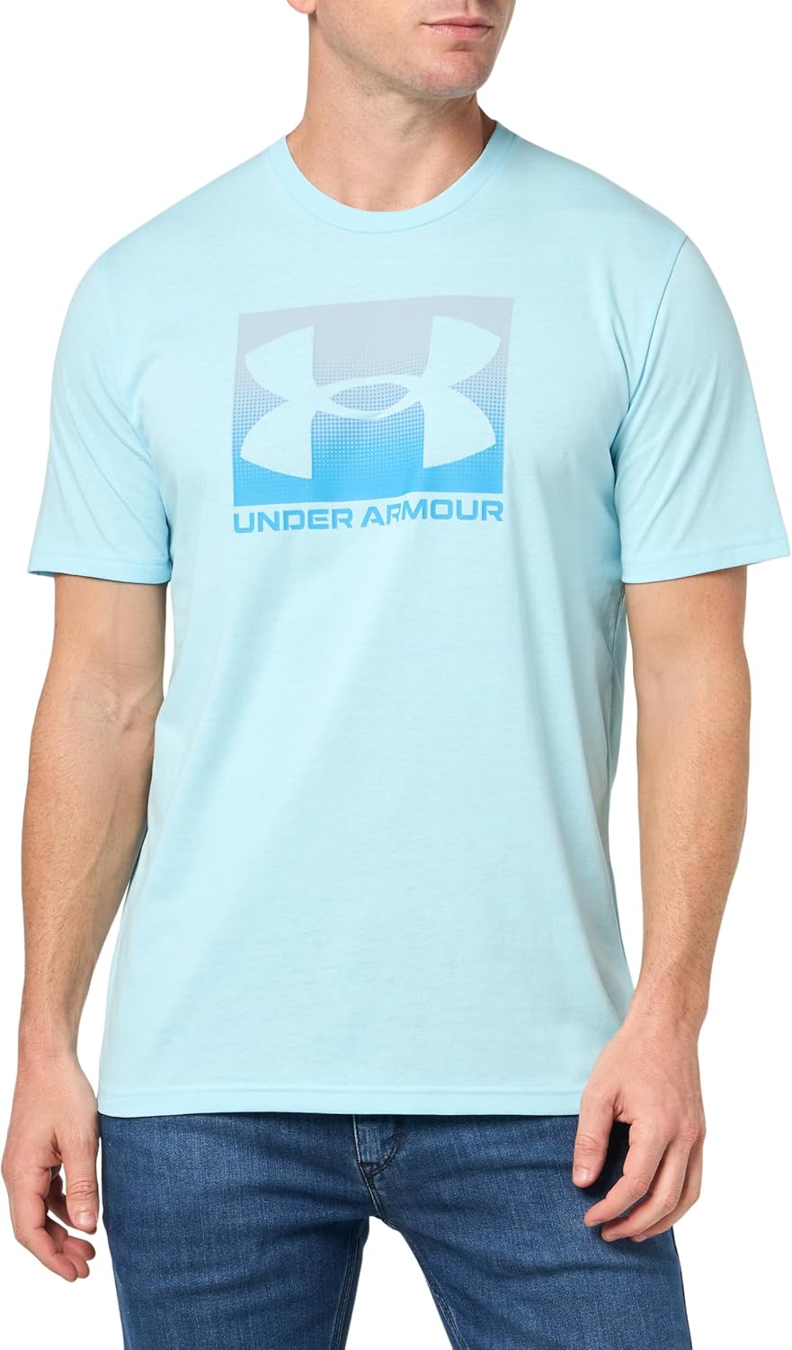 

Футболка Under Armour Mens Boxed Sports Updated с коротким рукавом, (494) Stream/Ether Blue