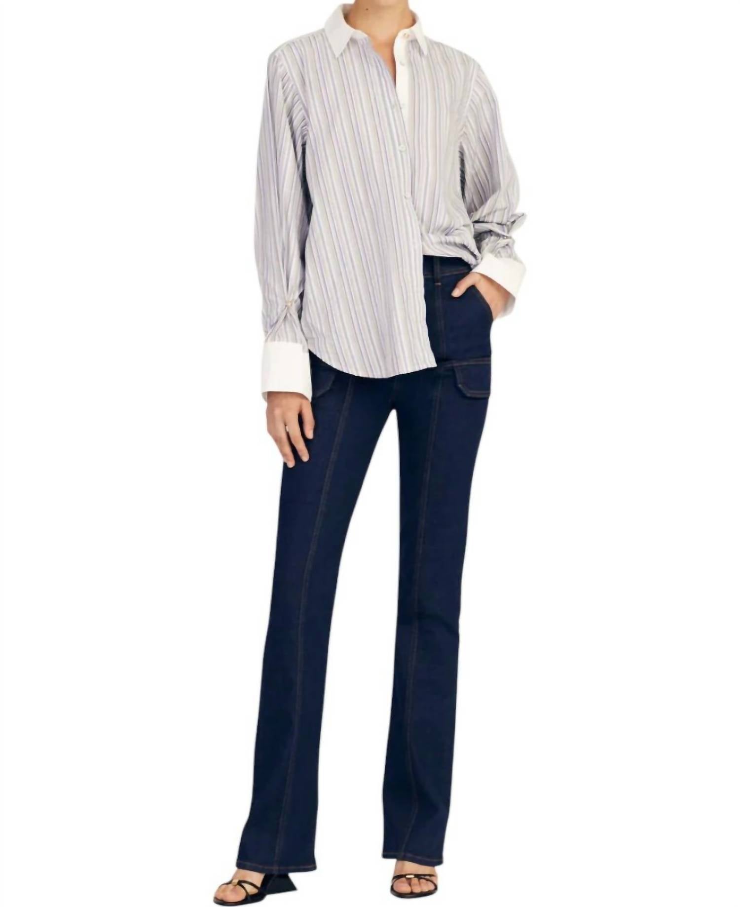 

Рубашка Wesley в цвете Seine Blue Multi Derek Lam 10 Crosby