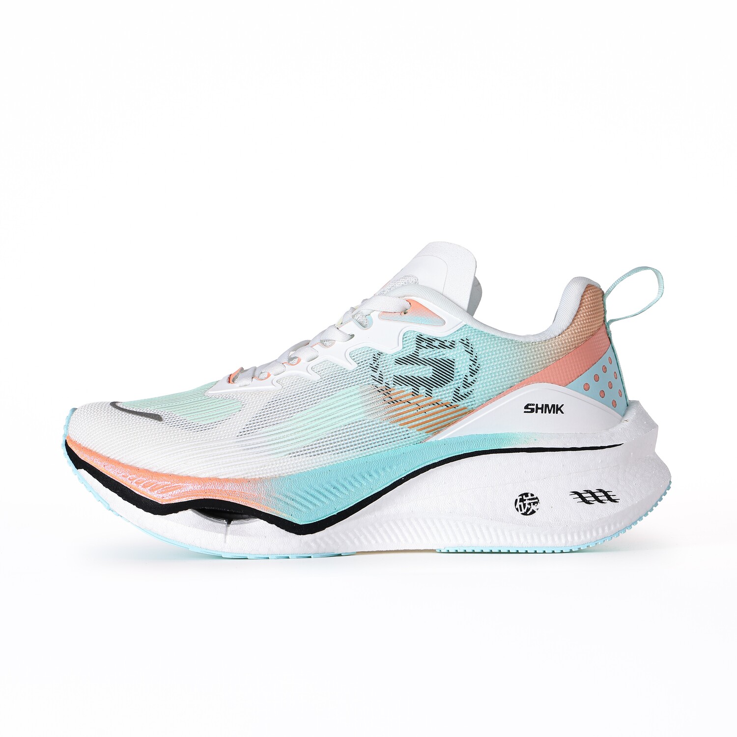 

Feiwing 2.0 Беговые кроссовки мужские низкие белые оранжевые SHMK SUPREME, SS1007-5 Белые голубые оранжевые