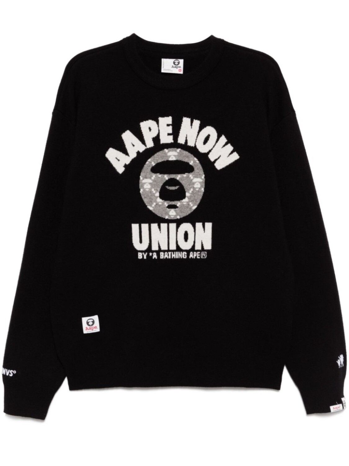 

Джемпер с круглым вырезом и логотипом AAPE BY *A BATHING APE, черный